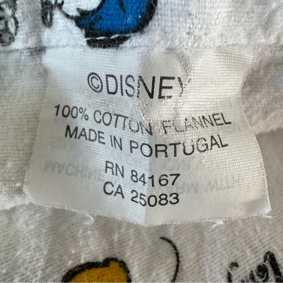 Vtg Mickey Mouse Print Flannel Sheet Cotton Disney Flat - Picture 4 of 9